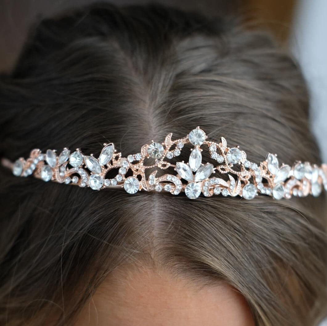 Tiara Diadem Bridal Hair Jewelry, Wedding Hair Jewelry - High Quality Bridal Hair Jewelry by Bridal Jewelry Vumari SKU-59